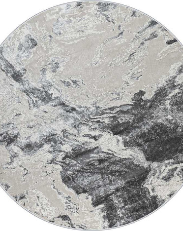 Ковер российский круглый 38508A Rimma Lux (Хит-сет, серый)