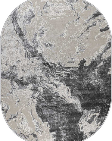 Ковер российский 38508A Rimma Lux овальный (Хит-сет, серый)